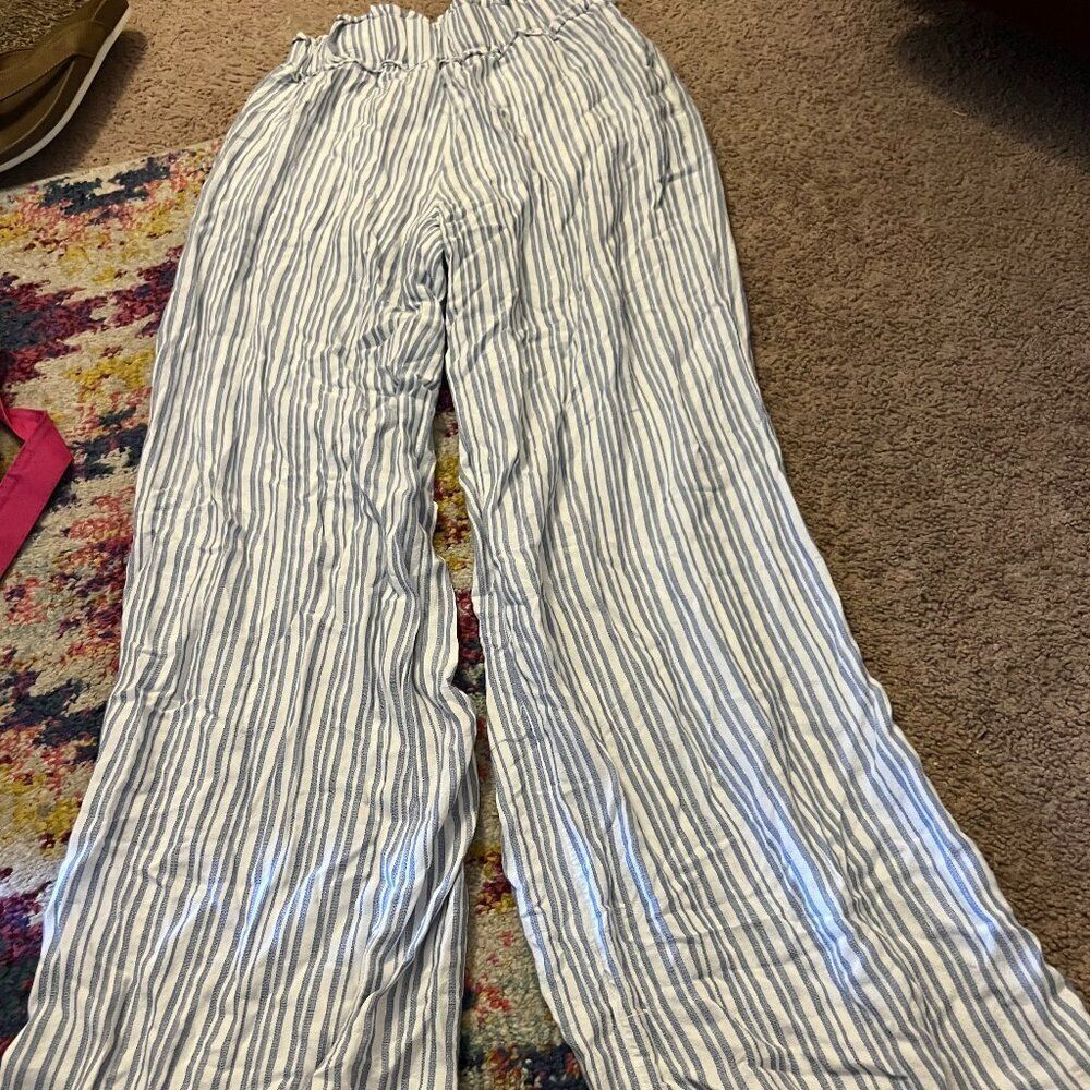 Illa Illa blue striped boho pants